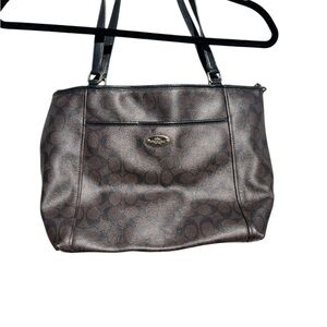 Coach Brown Signature Tote Bag